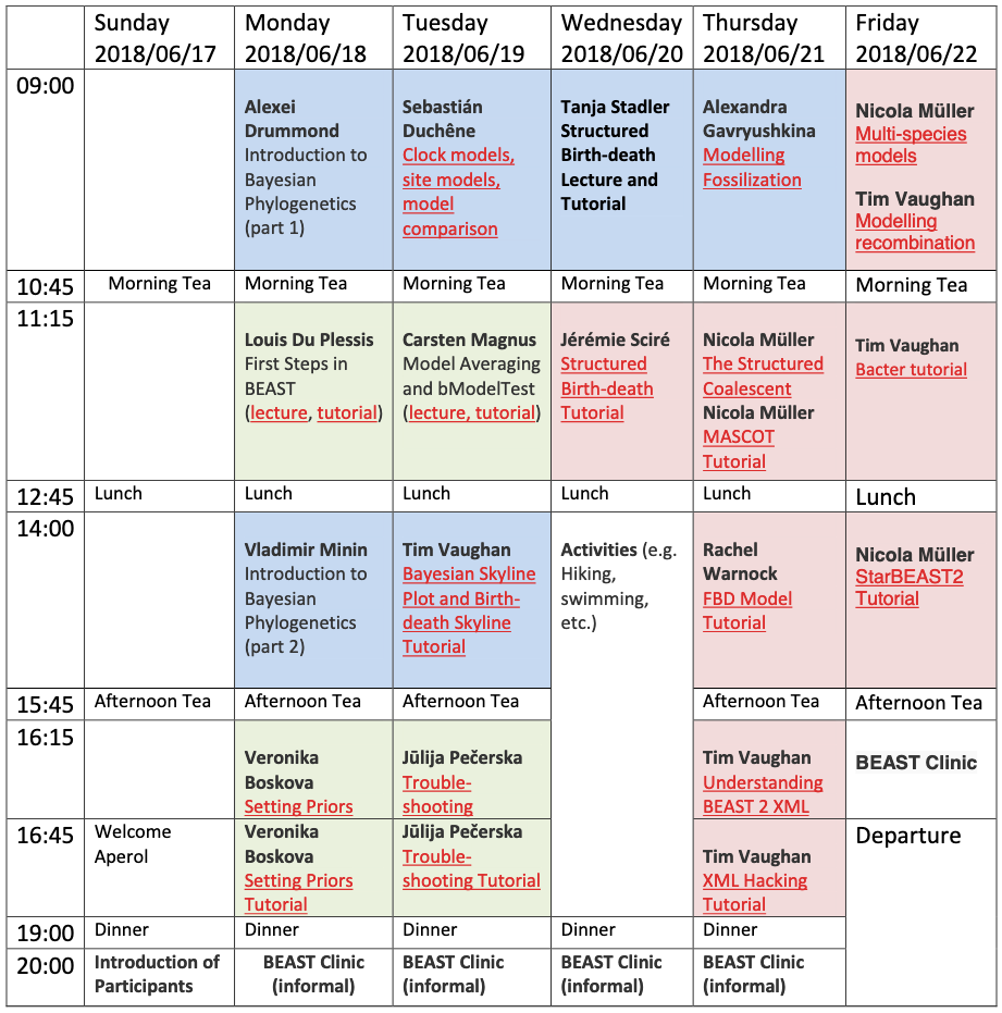 Image of example programme
